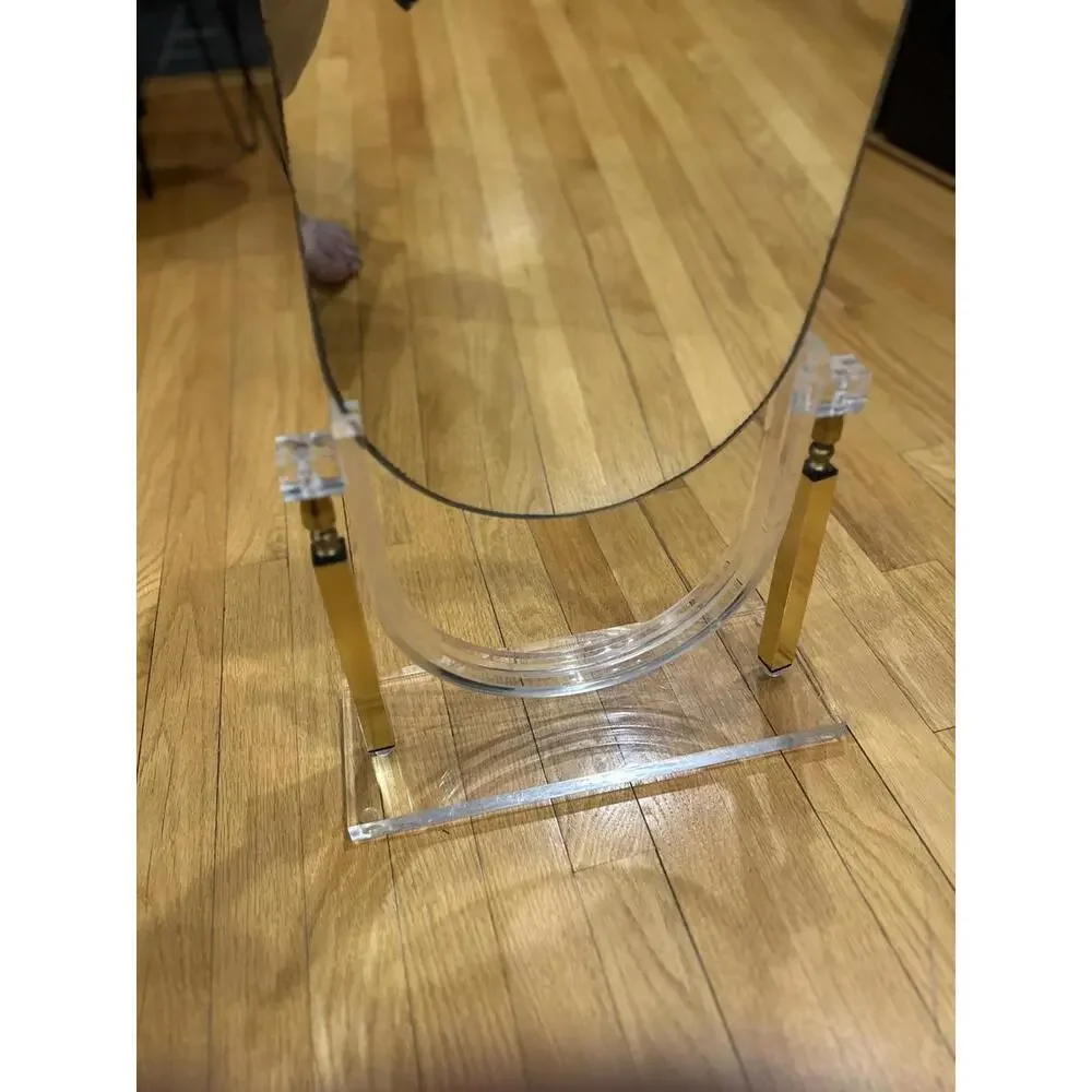 Vintage Charles Hollis Jones Lucite Tabletop Vanity Mirror